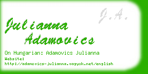 julianna adamovics business card